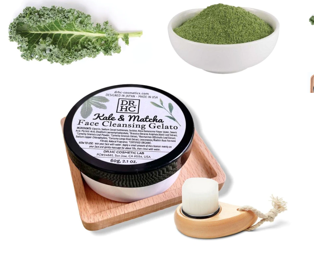 DR.HC Kale & Matcha - Face Cleansing Gelato (60g, 2oz) (Skin brightening, Anti-aging, Anti-inflammatory, Anti-acne...)