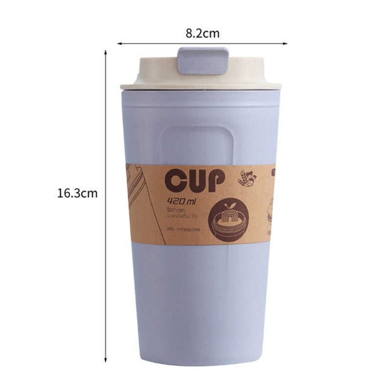 Portable Reusable Bamboo Coffee Cups 420ml